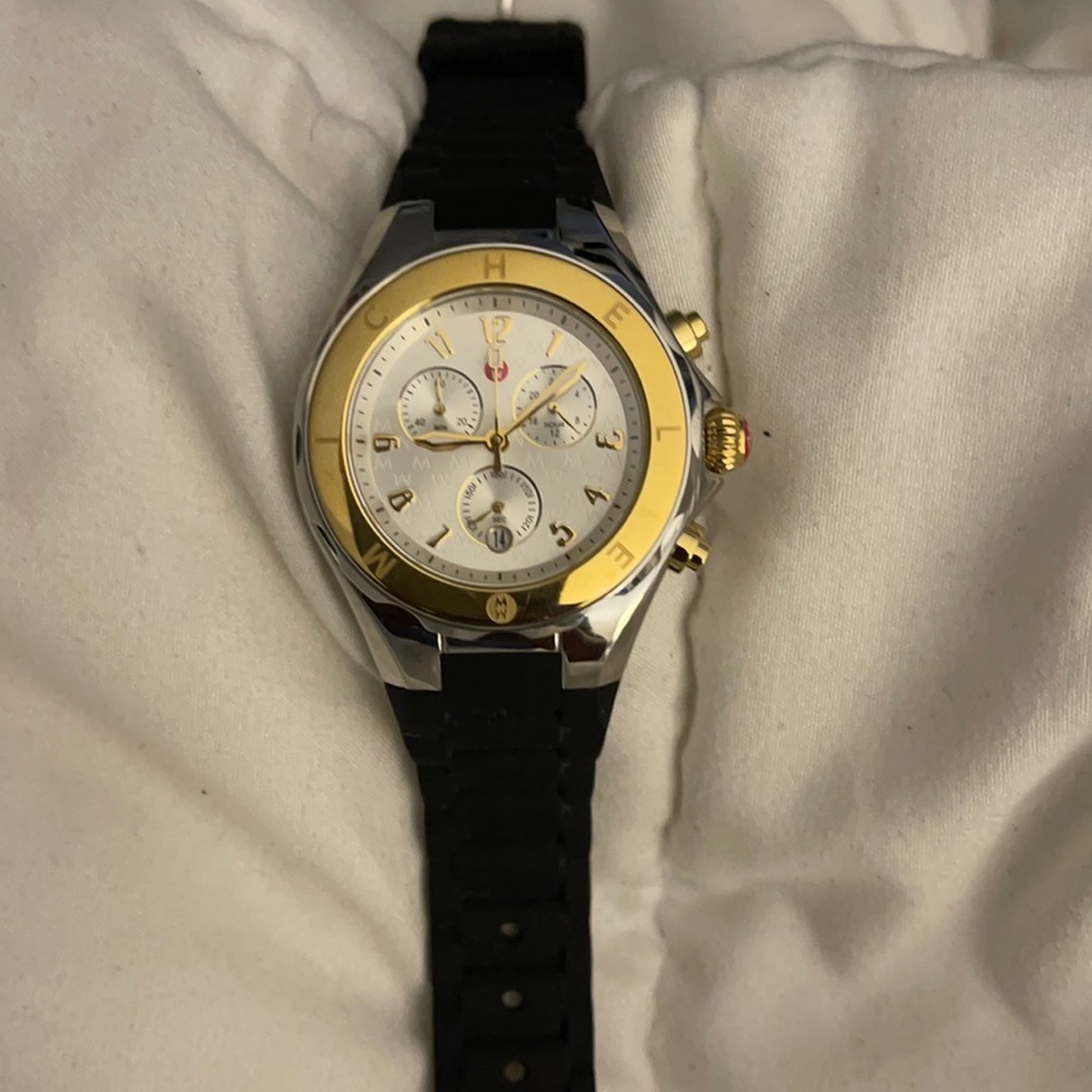 Michele Black Tahitian jelly bean watch